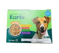 Ark Future Earls 100% Complete & Balanced Wet Dog Food Pouches - 12 x 100g Variety Pack - Chicken, Beef, Lamb & Poultry in Jelly, Adult Dogs, Vet-Approved, No Artificial Colours or Preservatives