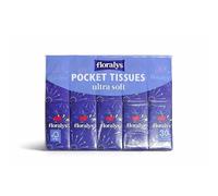 Ark Future Floralys Ultra Soft Pocket Tissues - 30 Travel Packs (4-Ply) | Compact Resealable Facial Tissues for Handbag, Car & School Use