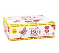ark future Glennwod Fat Balls for Wild Birds - 150 Pack (Approx.) - 12.75kg - High Energy Garden Bird Food - All Seasons - Attracts Robins, Tits, Sparrows & More
