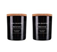 ark future Hotel Collection Revive Scented Candle - 200g x 2 Twin Pack - Rose, Geranium & Lavender Fragrance - Long-Lasting Aroma for Home, Relaxation & Stress Relief