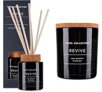 ark future Hotel Collection Revive Scented Reed Diffuser 100ml & Scented Candle 200g - Rose, Geranium & Lavender Fragrance, Relaxing Home Aromatherapy