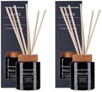 ark future Hotel Collection Revive Scented Reed Diffuser - 100ml Twin Pack - Rose, Geranium & Lavender Fragrance - Long-Lasting Aroma for Home