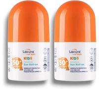ark future Lacura Sun Kids Sensitive Sun Cream Roll-On SPF 50+, Water Resistant, UVA/UVB Protection, Hypoallergenic Sunscreen for Children, 50mL Each, Pack of 2
