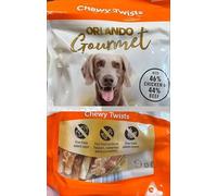 Ark future Orlando Chewy Twists Dog Treats - 100g | With 46% Chicken & 44% Beef Skin | High Protein Dog Snacks for All Breeds