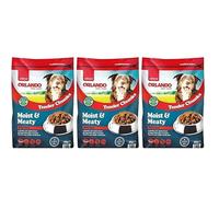Ark future Pack of 3 Orlando Moist & Meaty Complete Dog Food - | Tender Chunks | Adult Dog Dry & Moist Mix | 100% Complete Nutrition (3kg, Beef)