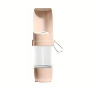 ark future Portable Dog Water Bottle for Travel, Walks & Outdoor Use -BPA-Free Pet Drinking Dispenser with Built-In Trough & Carry Strap - Compact and Lightweight for Hiking - Car Rides (Pink, 20cm)