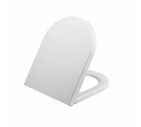 Ark future Premium Soft Close Toilet Seat with Quick Release Hinges - Modern D Shape, White, Heavy Duty Thermoplastic, Universal Fit