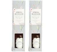 Ark Future Reed Diffuser Spring Blossom Floral Pack of 2 x 100ml Each - White Flower Home Fragrance with Apple, Cedarwood & Vanilla Notes - Long Lasting Aroma Oil Diffuser with Reeds for Living Room,