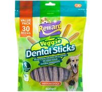 Ark future Rewared Veggie Dog Dental Sticks (Pack of 1 x 600g) - Natural Teeth Cleaning Chews for Dogs, Reduces Plaque & Tartar, Fresh Breath, All Breeds, 30 Sticks Per Pack
