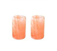 ark future Root7 Drinkind 8cm Himalayan Salt Shot Glasses - 2 Pack | Pink Tequila Shot Glass Set, Ethically Sourced Natural Himalayan Salt, Unique Barware Presented in Gift Box