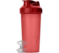 ark future Sports bottle, shaker with 750 ml capacity, includes a metal ball for easier mixing of supplements, ml and oz scale on one side, product made from PP, PE and metal (Red)