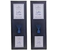 ark future The Luxury Collection London Reed Diffuser Set - Leather & Cedar, 2 x 100ml, Long-Lasting Aromatherapy Fragrance for Home, Office & Living Room, Elegant Scented Oil Gift Set