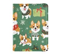 Ark Green Playful Pups Xmas Passport Holders Passport Wallet Waterproof