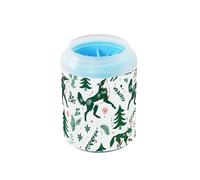 Ark Green Playful Wolf Winter Portable Paw Cleaner with Soft Silicone Brush Pets Supplies and Accessories for Small Medium Large Breed Dogs, Cats