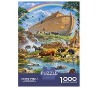 Ark Jigsaw Puzzle 1000 Piece Jigsaw Puzzle Paper for Adults Rainbow Scene Puzzle Game for Family Home Decor Gift 70x50cm/1000pcs
