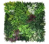 Ark Mat Artificial Plant Flower Living Wall Panels Realistic Indoor/Outdoor Garden 1m x 1m Home, Office, Cafe, Shop, Salon, Wedding (Wordsworth)