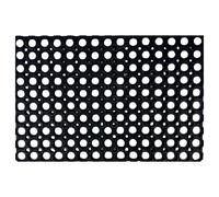 Heavy Duty Rubber Door Mat with Drainage Holes - 12mm Thick, 40x60cm | Non-Slip, Mould-Resistant Entrance Mat | Durable Outdoor & Indoor Mat for Wet or Dry Areas | Easy to Clean, Square Edge Design