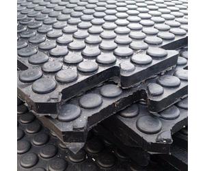 Ark Mat Interlocking Rubber Floor Tiles 6MPA, Heavy Duty, Non-Absorbent, Garage Floor, Gym, Stable, Black, Coin Pattern both sides, 1 x 1m, 18mm