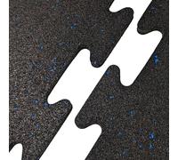 Ark Mat Interlocking Rubber Gym Mat 1m x 1m - Blue - 15mm in Black Ark Mat Black 15mm