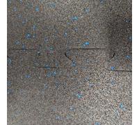 Ark Mat Interlocking Rubber Gym Mat 1m x 1m - Blue - 20mm in Black Ark Mat Black 20mm