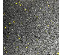Ark Mat Interlocking Rubber Gym Mat 1m x 1m - Yellow - 10mm in Black Ark Mat Black 10mm