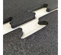 Ark Mat Interlocking Rubber Gym Mats 1M X 1M, Heavy Duty Easy Clean Floor Tile, Black, 10mm