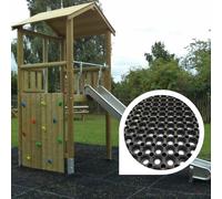 Ark Mat Playground Rubber Safety Grass Mat - 22mm Thick in Black | Size: 1000mm x 500mm Ark Mat Black 1000mm x 500mm