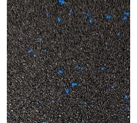 Ark Mat Rubber Crumb Gym Floor Tile - 1m x 1m - 15mm - Blue Fleck in Black Ark Mat Black 15mm
