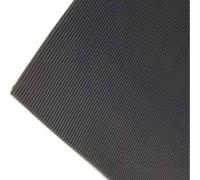 Ark Mat Rubber Flooring Matting - 1m x 2m x 3mm - Fine Ribbed Pattern in Black Ark Mat Black