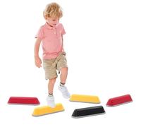 Ark miido Balance Beams for Kids, 5pcs Stepping Stones with Non-slip Textured Surface & Bottom Mats, Stackable Balance Blocks Obstacle Course for Children's Coordination & Sensory Skills Development