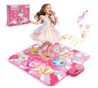 Ark miido Kids Dance Mat with Microphone, Light Up Dance Pad, 8-Button Princess Music Dance Play Mat with 5 Modes & 9 Levels, Dancing Toys Gifts for Girls Boys Age 3+