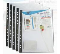 ARK Polypropylene Popper Wallet with Press Stud - Clear [PK-5] (Landscape - 33607)