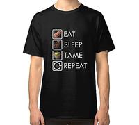 Ark Survival Evolved EatSleepTameRepeat Men's Black T-ShirtXL