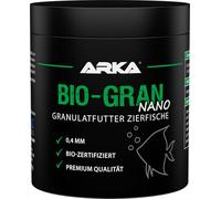 ARKA - Bio-Gran Nano - Mangime per pesci prodotto con materie prime biologiche certificate - Acquario d'acqua dolce - Favorisce la crescita e la colorazione - Contenuto: 250 ml / 120 g
