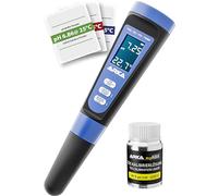 ARKA myAQUA pH/TDS/EC Meter - Water Quality Tester for pH, TDS, EC & Temperature, Includes Calibration Solution, Ideal for Aquariums, Pools, Ponds & Drinking Water