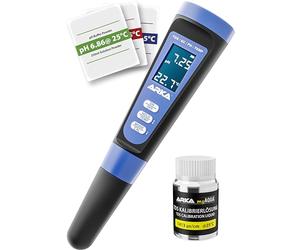 ARKA myAQUA pH/TDS/EC Meter - Water Quality Tester for pH, TDS, EC & Temperature, Includes Calibration Solution, Ideal for Aquariums, Pools, Ponds & Drinking Water