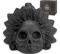 ARKAEOLOGY Aztec Death Whistle: Loudest Screaming Whistle at 125+ Decibels - Authentic Human Screams - Black Ceramic - Perfect for Halloween, Day of the Dead, or Scaring People