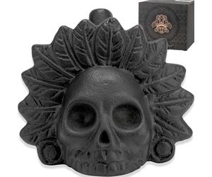 ARKAEOLOGY Aztec Death Whistle: Loudest Screaming Whistle at 125+ Decibels - Authentic Human Screams - Black Ceramic - Perfect for Halloween, Day of the Dead, or Scaring People