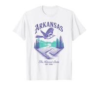 Arkansas Bird & River Scene The Natural State Outdoor Nature T-Shirt