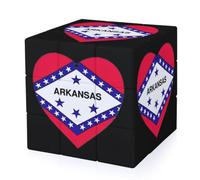 Arkansas Flag Heart 3-D Puzzles Magic Twist Cube