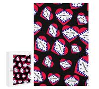 Arkansas Flag Heart Funny Wooden Picture Vertical Version Puzzle Wood Jigsaw Creative Gift for Adults And Family Game