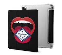 Arkansas Lips Flag Slim Tablet Cases Pen Holder Trifold Stand Protective Cover Compatible with iPad 2020 Series