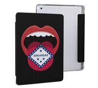 Arkansas Lips Flag Slim Tablet Cases Pen Holder Trifold Stand Protective Cover Compatible with iPad 2020 Series