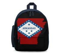 Arkansas Map Flag Funny Backpacks Lightweight Travel Bag Daypacks for Camping Hiking 12.5"