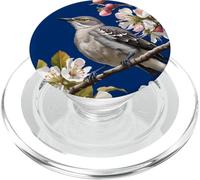 Arkansas Northern Mockingbird Surrounded by Apple Blossom PopSockets PopGrip for MagSafe