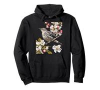 Arkansas Northern Mockingbird Surrounded by Apple Blossom Pullover Hoodie
