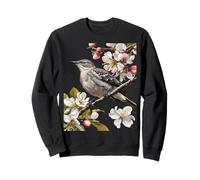 Arkansas Northern Mockingbird Surrounded by Apple Blossom Sweatshirt