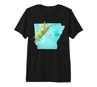 Arkansas Pride Watercolor Sunflower Floral Flower Design Premium T-Shirt