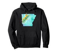Arkansas Pride Watercolor Sunflower Floral Flower Design Pullover Hoodie