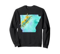 Arkansas Pride Watercolor Sunflower Floral Flower Design Sweatshirt
